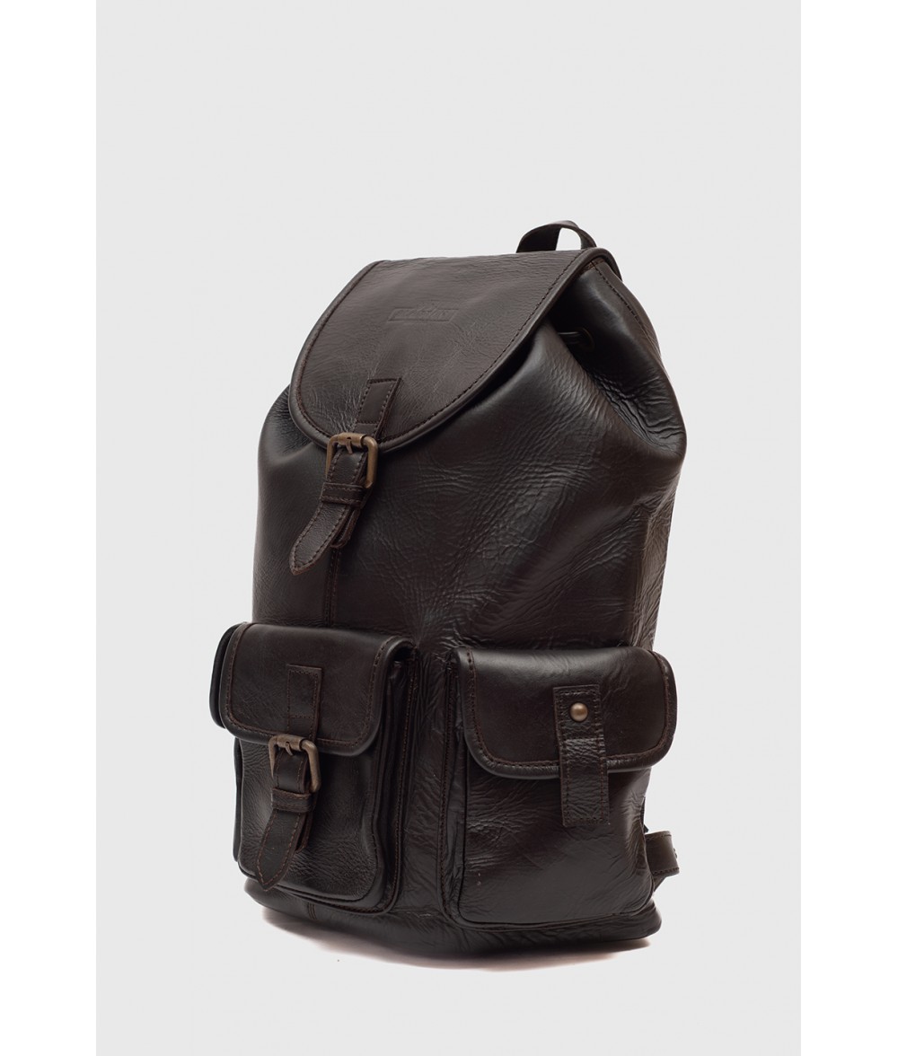Piper Dark Brown Leather Backpack Alaskan Leather Company